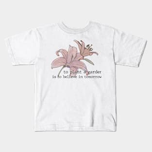 Watercolor Lily Kids T-Shirt